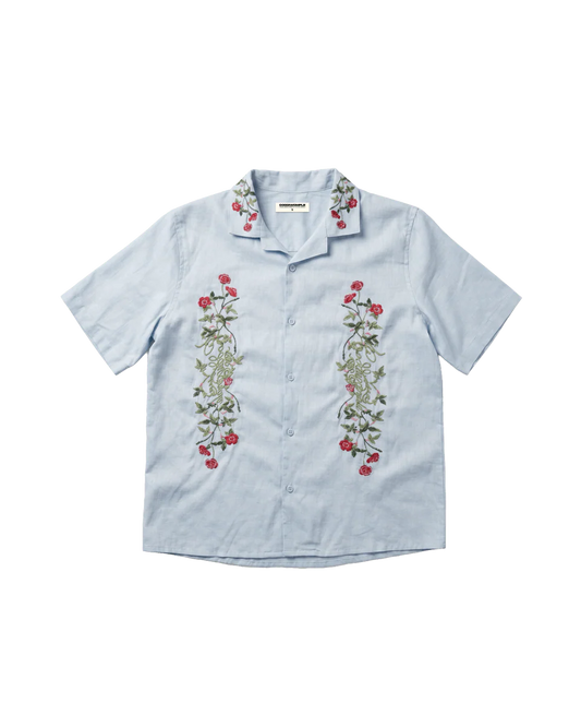 Coddiwomple IVY Blue Linen Shirt