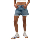 SIGHT Blue Denim Women Mid Length Shorts