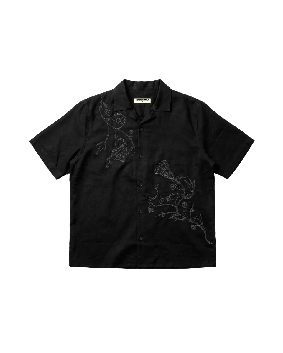 Coddiwomple NYMPH Black Linen Shirt