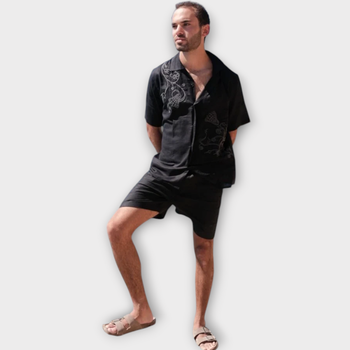 Coddiwomple NYMPH Black Linen Shirt, view 4