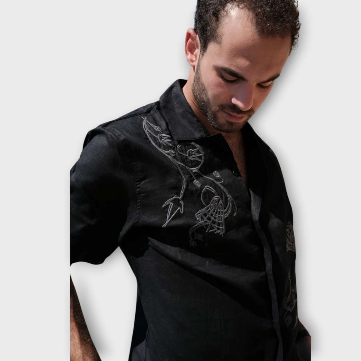 Coddiwomple NYMPH Black Linen Shirt, view 2