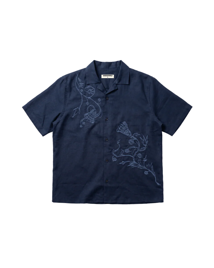 Coddiwomple NYMPH Navy Linen Shirt