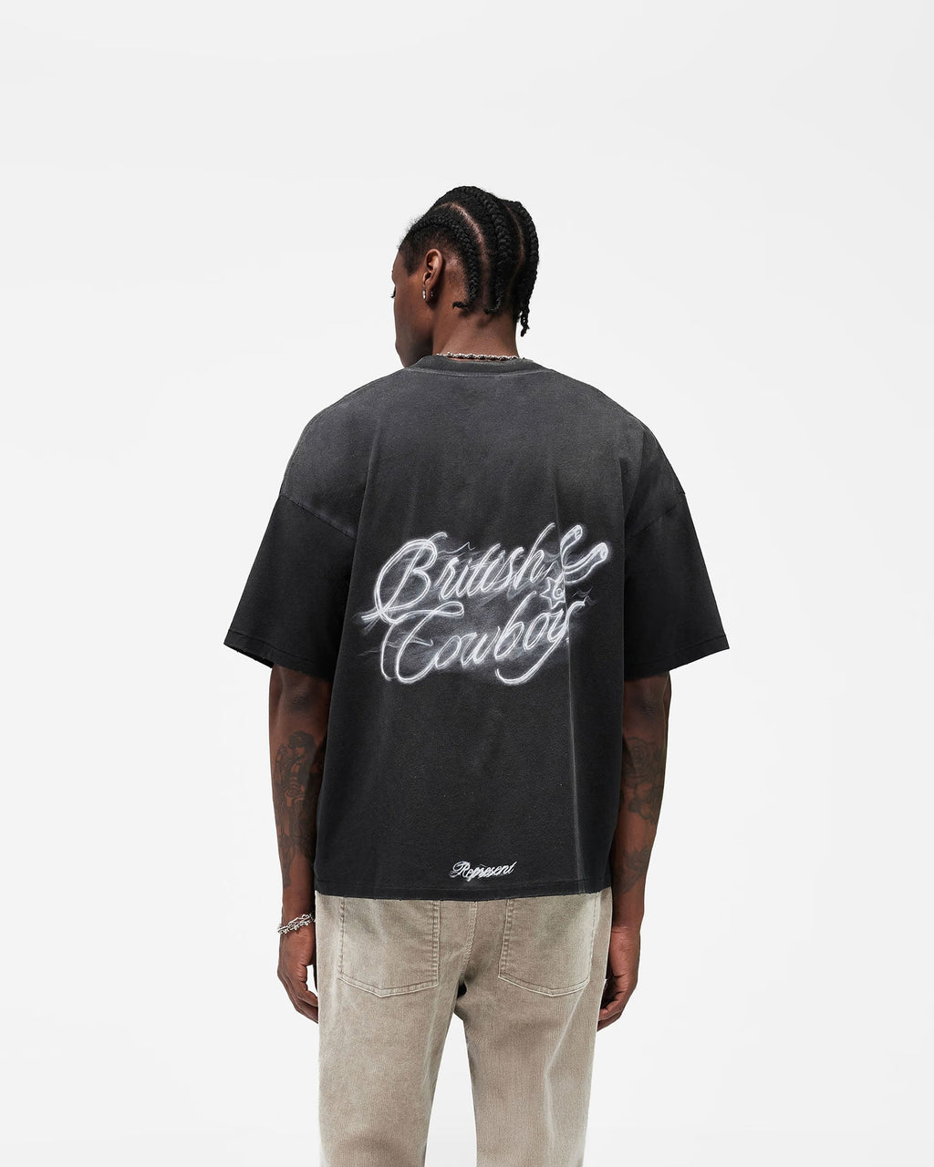 Represent British Cowboys T-Shirt Stained Black