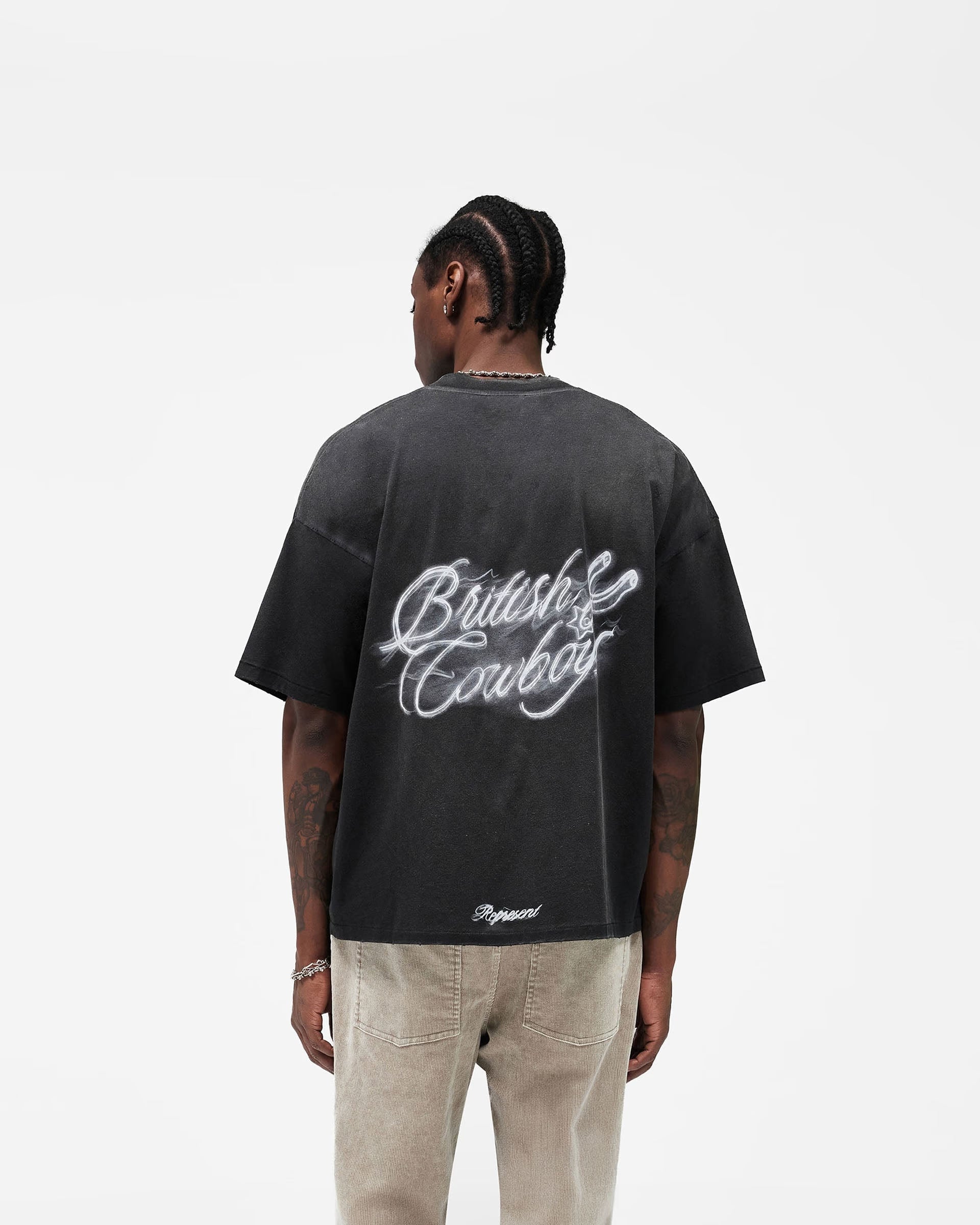 Represent British Cowboys T-Shirt Stained Black