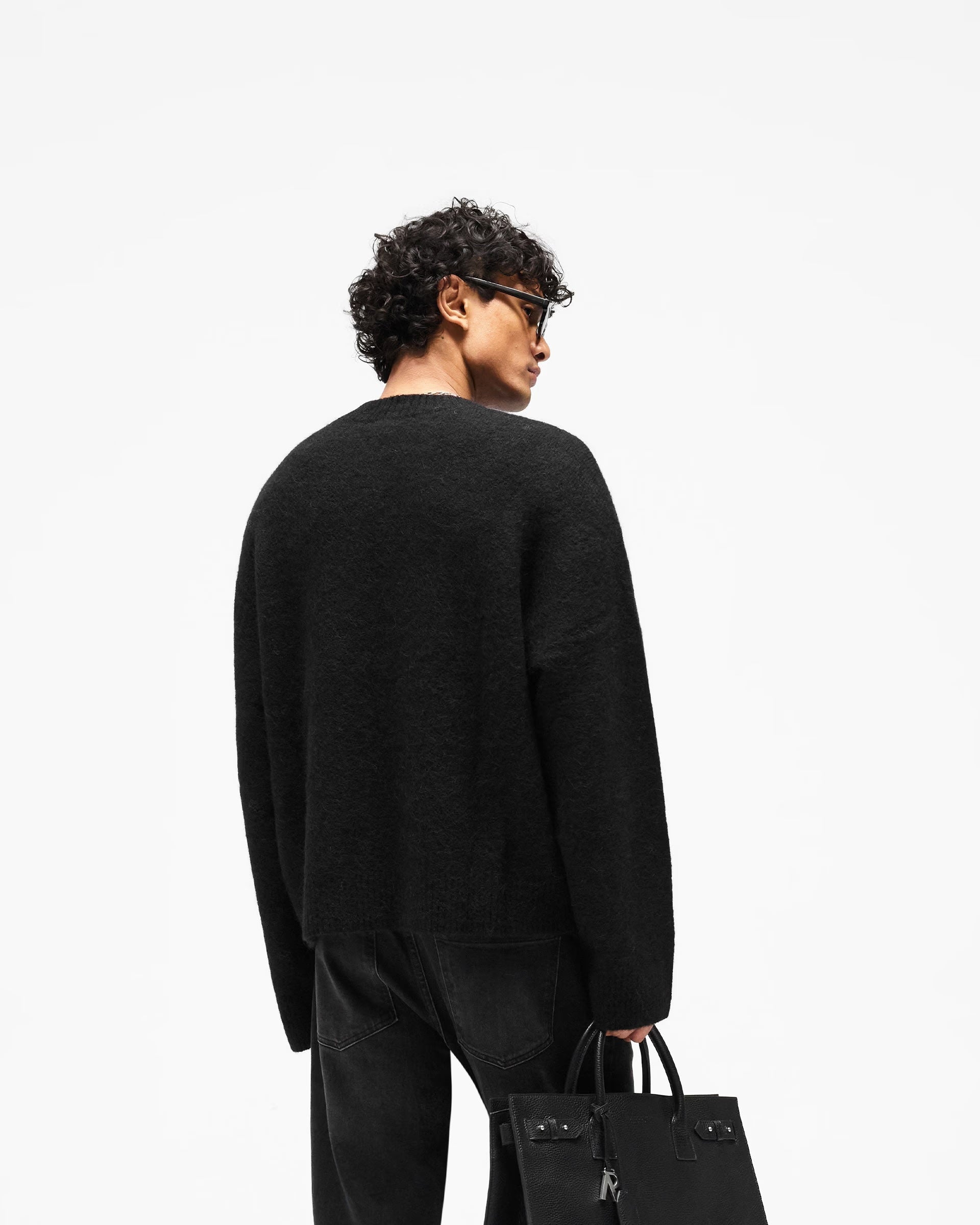Represent Logo Black Sweater