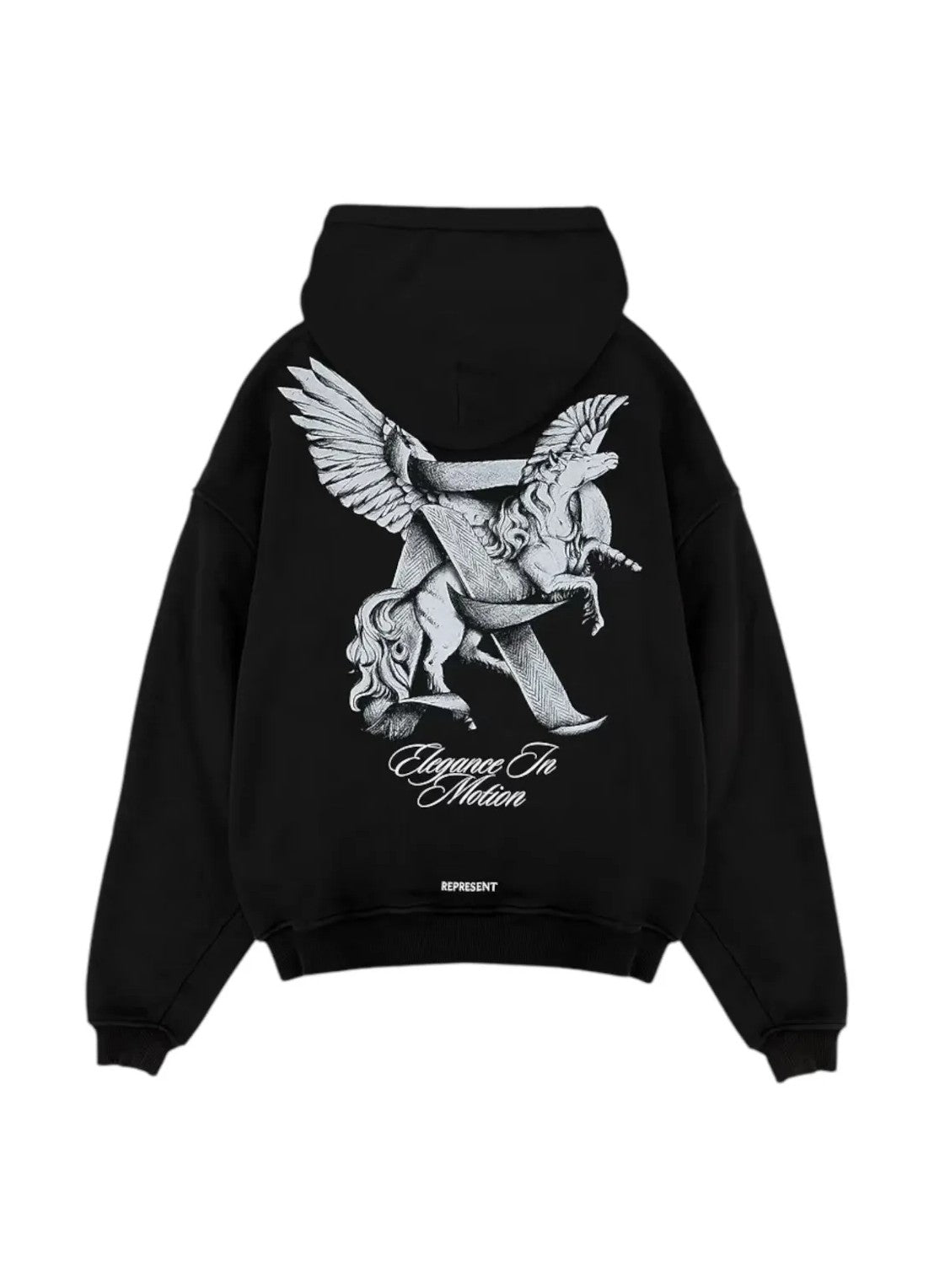 Represent Elegance In Motion Jet Black Hoodie