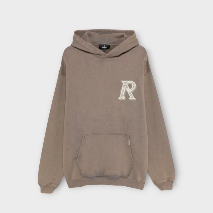 Represent Western Initial Hoodie Dusty Brown
