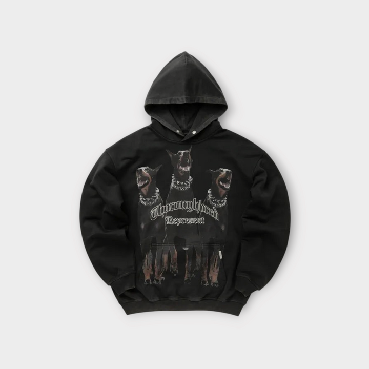 Represent Thoroughbred Vintage Black Hoodie