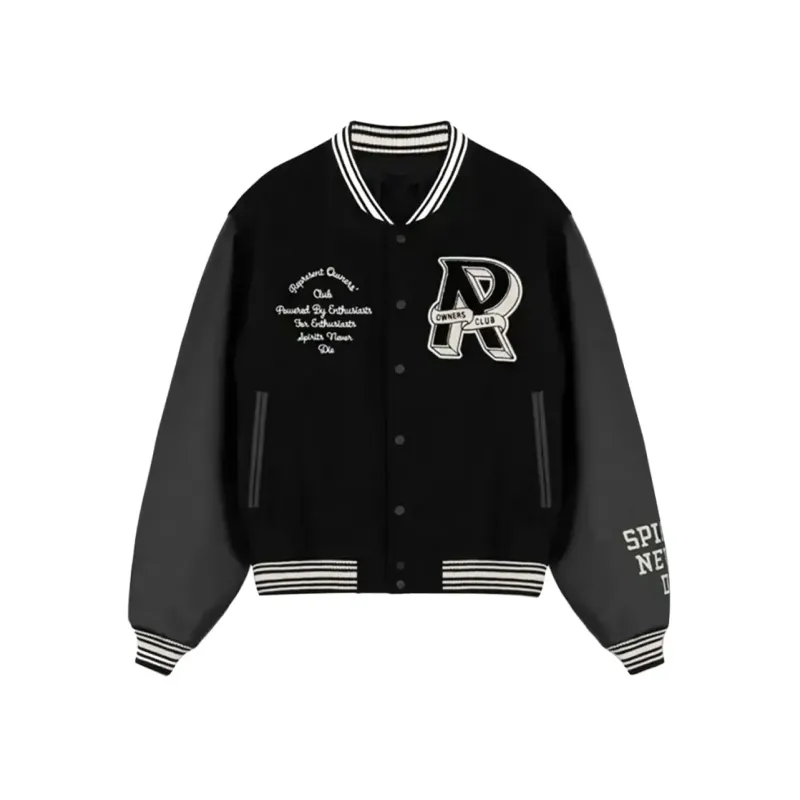 Represent Owners Club Black Varsity Jacket