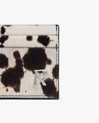 Represent Cow Hide Card Holder Flat White / Jet Black