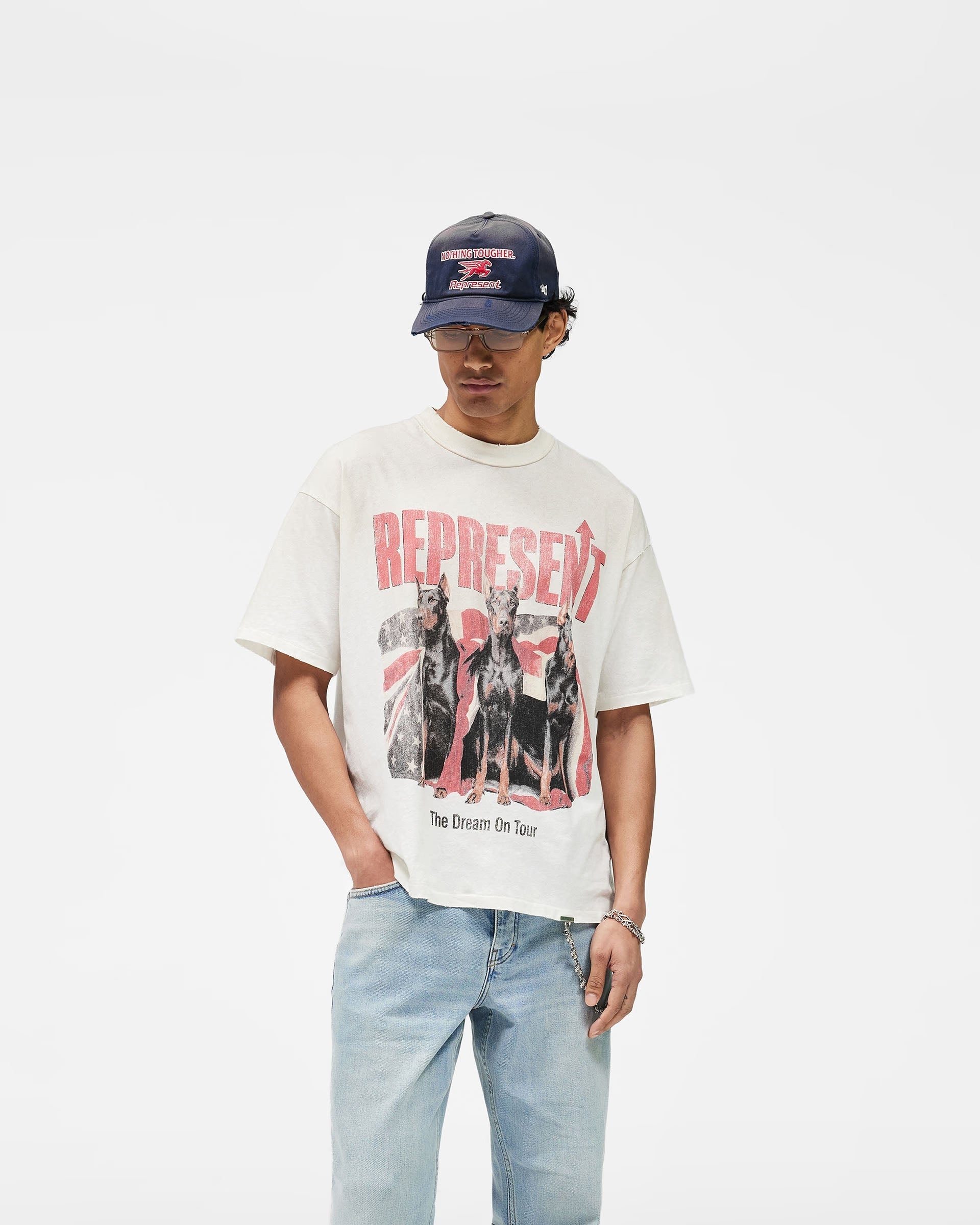 Represent Dream On Tour T-Shirt Washed Ecru